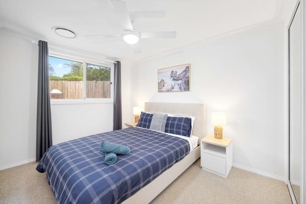 Bedroom 2 with ceiling fan and air conditioning Beached at Lighthouse Port Macquarie