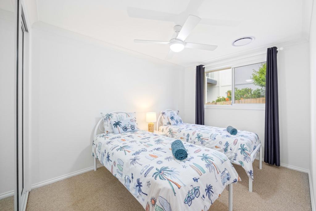 Bedroom 3 with ceiling fan and air conditioning Beached at Lighthouse Port Macquarie