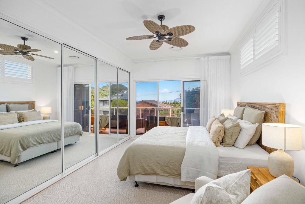 Bedroom 1 with ceiling fan and air conditioning Beached at Lighthouse Port Macquarie