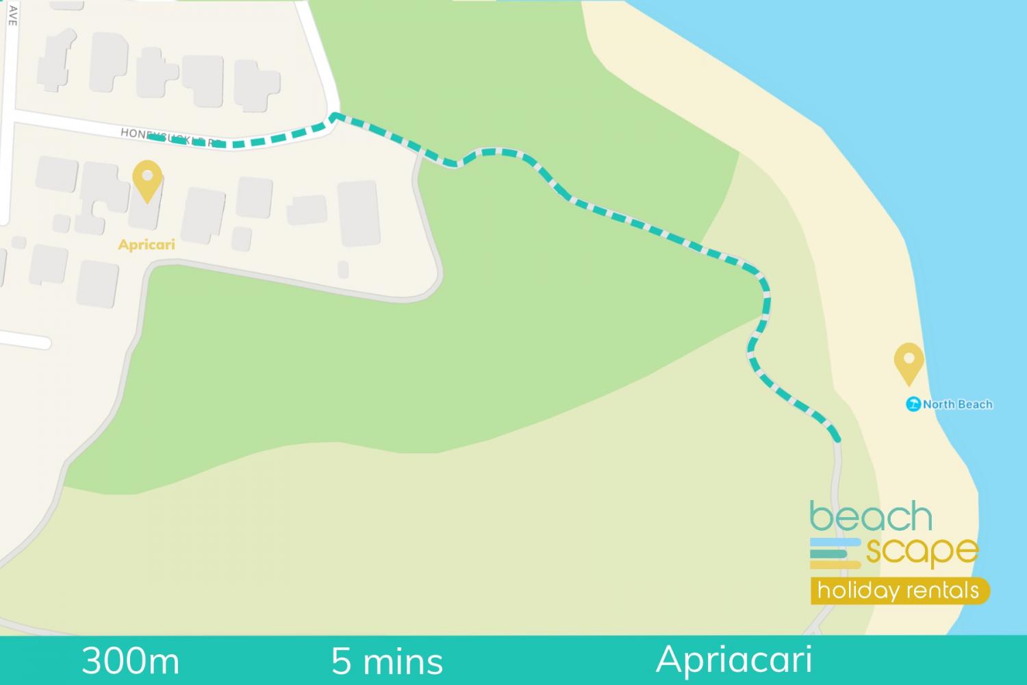 Distance to North Beach, Bonny Hills