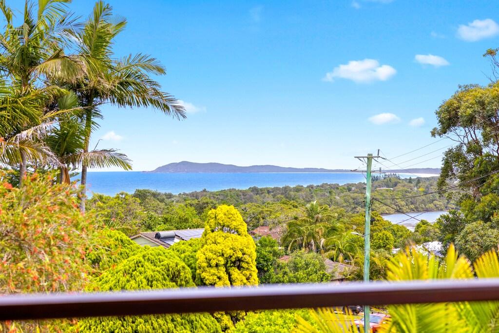 Balcony off main bedroom with water views